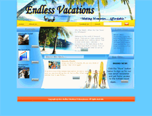 Tablet Screenshot of endlessvacations.com